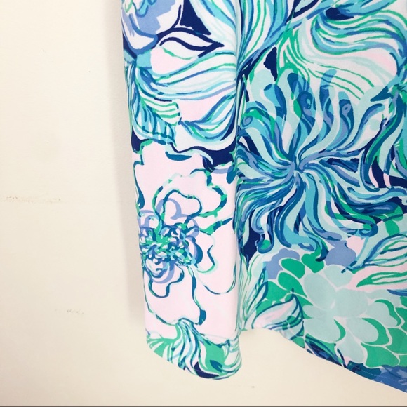 Lilly Pulitzer Nala Crochet Shift Dress Blue Sz 00 - Picture 3 of 8